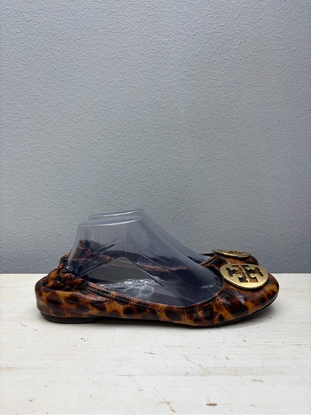 Tory Burch Cheetah Print Patent Leather Reva Flats Size 10